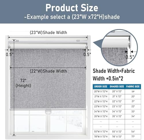 AOSKY Custom Blackout Cordless Roller Shade - Image 3