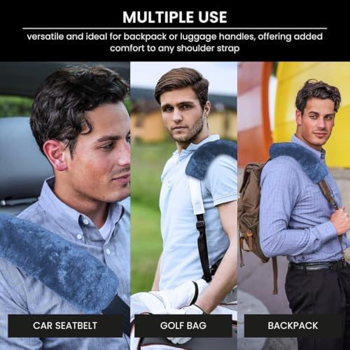 Andalus Genuine Sheepskin Car Seat Belt Cover Pad – Soft Fuzzy, Comfy Fluffy - Image 4