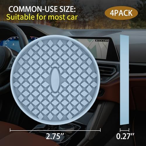 ME.FAN Car Cup Coasters Silicone Car Coasters/Cup Mats, Non-Slip Recessed Car - Image 3