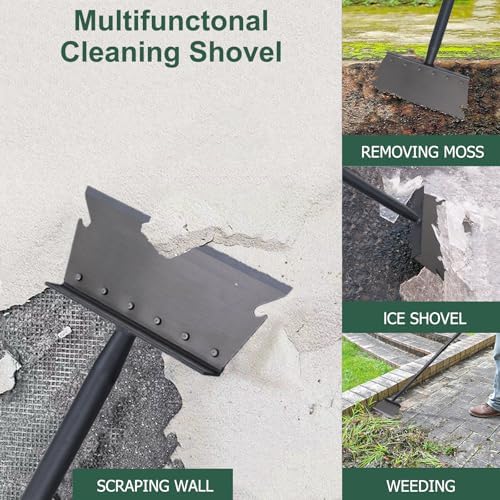 Garden Cleaning Shovel, Ice Scraper, 59 Inch Adjustable Handle Heavy Duty - Image 4