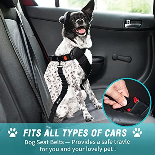 COOYOO Dog Seat Belt, Retractable Dog Car Harness Seat Belt - Image 2