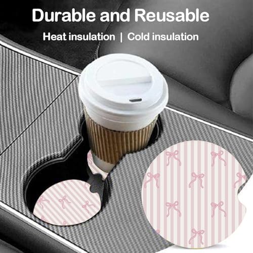 Ceramic Car Coasters – Absorbent Car Cup Holder Coaster Set - Image 3