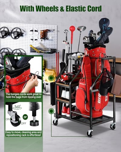 FHXZH Golf Bags Storage Garage Organizer - Image 4