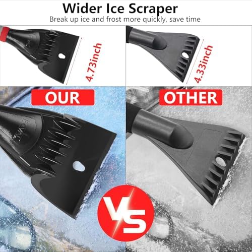 FOVAL 27" Ice Scraper Snow Brush, Wider Ice Scraper Snow Removal Car Brush - Image 3