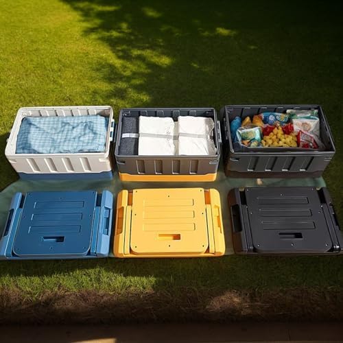 Versatile Foldable Seatable Car Organizer Box 60L Heavy Duty Storage Bins - Image 5