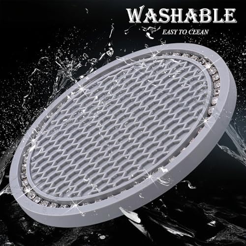2PCS Bling Cup Holder Coaster, 2.75 Inch Auto Car Cup Holder Insert Coasters - Image 5