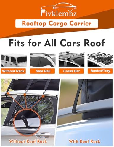 FIVKLEMNZ 30 Cubic Rooftop Cargo Carrier Waterproof Soft Car Roof Bag - Image 4
