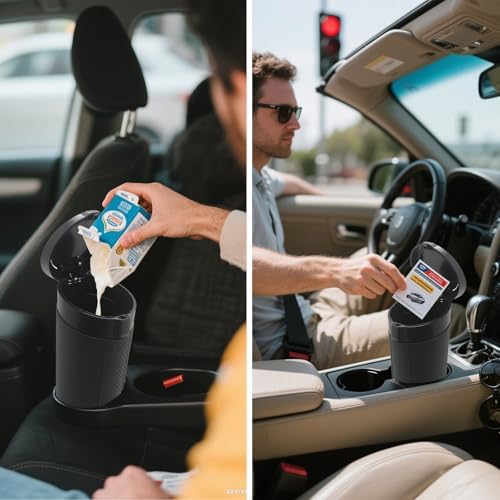 Car Trash Can with Lid, 1 Pack, 90 Trash Bags - Image 6