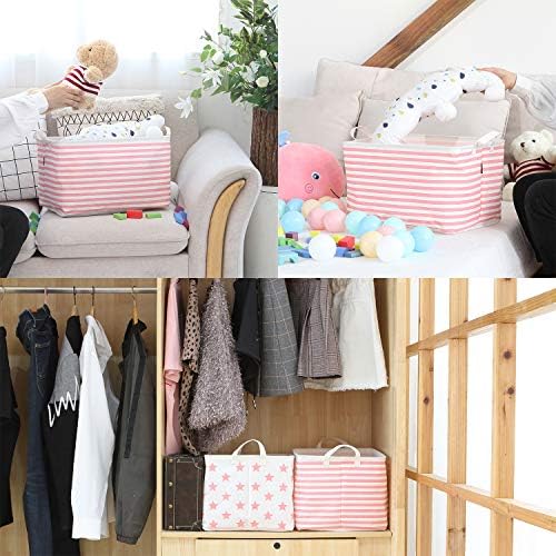 Sea Team Large Rectangle Open-Top Canvas Storage Basket - Image 4