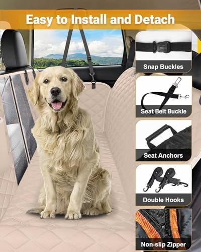 Victoper Dog Car Seat Cover, 600D Heavy Dute Car Seat Cover - Image 2