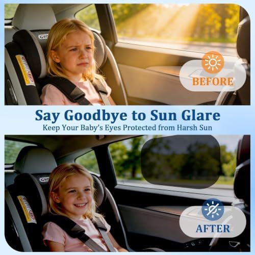 4PCS Car Window Shades, Roll Windows Down丨Static Cling丨No Impact On Driving - Image 3