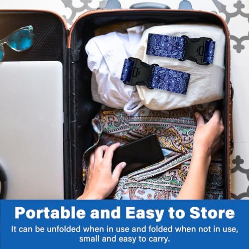 2 Pack Luggage Straps for Suitcases, Adjustable Travel Belt - Image 6
