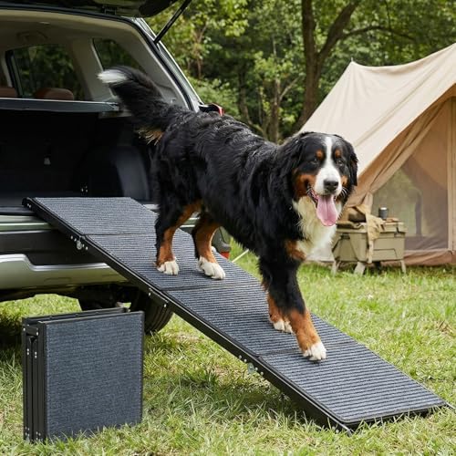 Veehoo Foldable Dog Ramp for Car Truck SUV Extra Large Wide 79" L 20" W by Veehoo