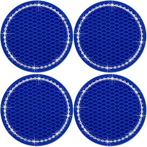 4PCS Bling Cup Holder Coaster, 2.75 Inch Auto Car Cup Holder Insert Coasters by MEAJOO