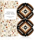 Swooflia Elegant Ceramic Car Cup Coasters Classic Native Plaid by Swooflia