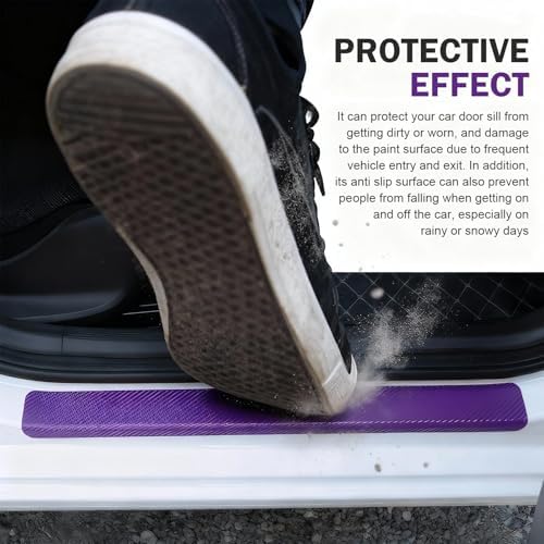 Car Door Sill Protectors, Carbon Fiber Auto Door Edge Guards Sticker, - Image 7