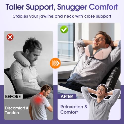 CloudBliss Neck Pillow for Airplanes, Memory Foam Travel Pillow - Image 6