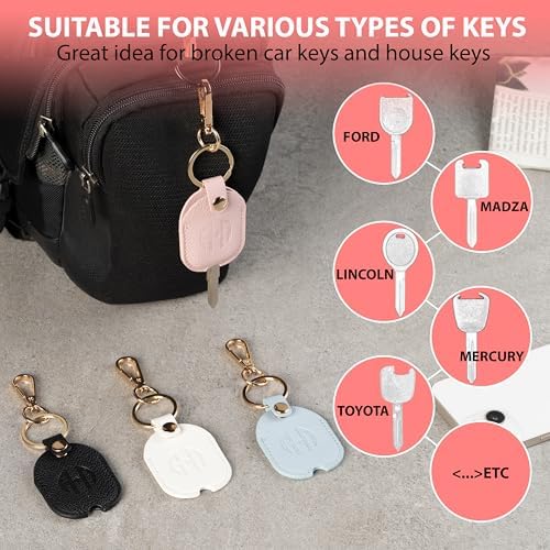 Leather Remote Key Fob Sleeve for Broken Car Key Loop Replacement - Image 5