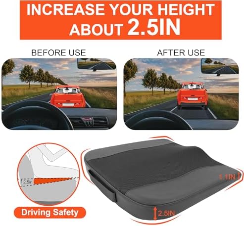 Lofty Aim Car Seat Cushion, Memory Foam Car Seat Cushions - Image 3
