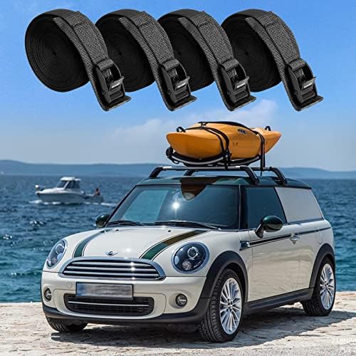 WEDAMER 6 Pack Kayak Tie Down Straps 1" x12Ft Cam Buckle Lashing Straps - Image 5