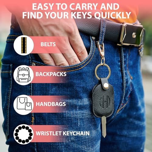 Leather Remote Key Fob Sleeve for Broken Car Key Loop Replacement - Image 6