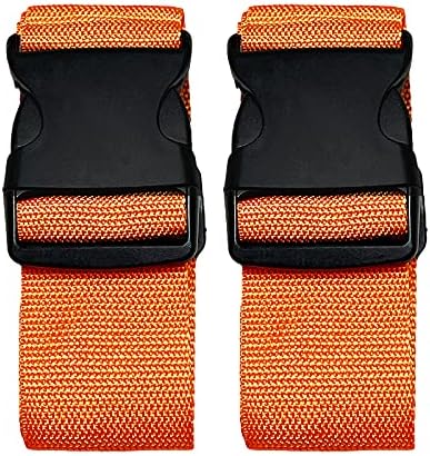 2 Pack Suitcase Belts, Adjustable Luggage Straps, Bright Colors Travel Packing by Jmuoyld