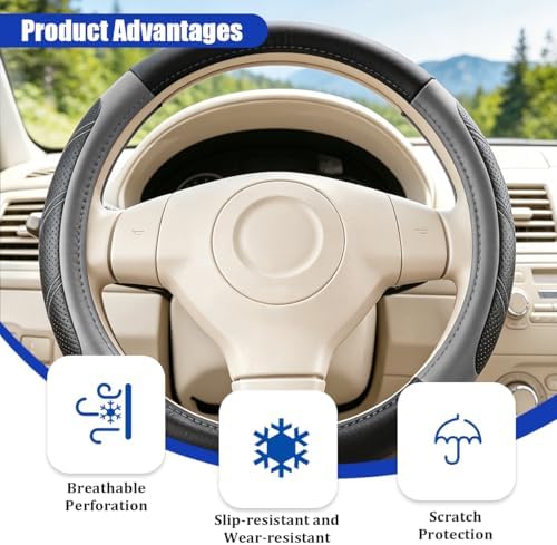 Car Steering Wheel Cover, 14.5-15" - Image 2