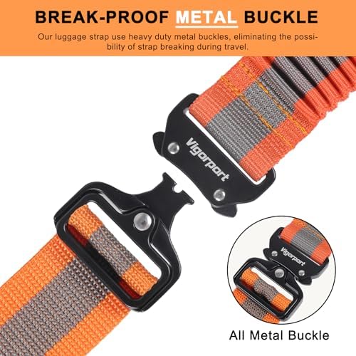 Vigorport Luggage Straps for Suitcases TSA Approved Suitcase Belt - Image 3