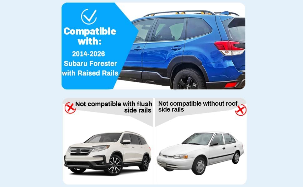 Upgraded 300LB Aluminum Roof Rack Cross Bars - Image 2