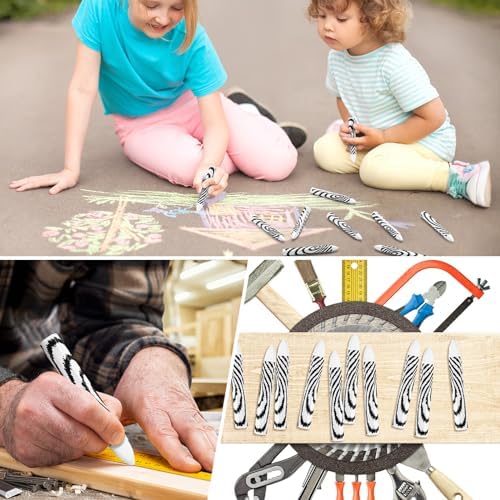 Tudomro 24 Pcs Lumber Crayons Bulk Wax Tire Marker Drawing Crayons - Image 6