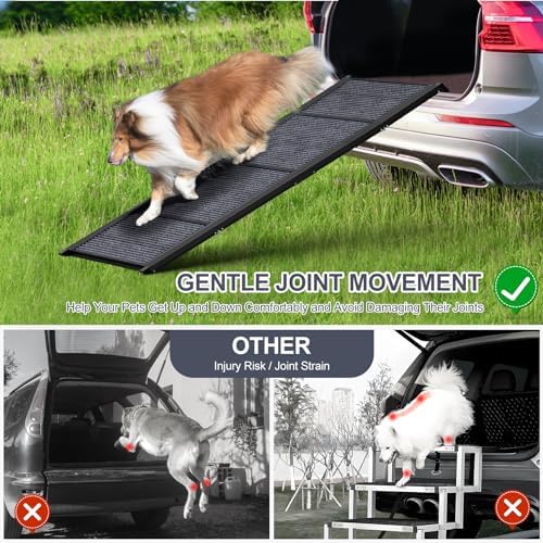 Dog Ramp for Car 63" L × 17" W, Pet Ramp for Truck Foldable - Image 5