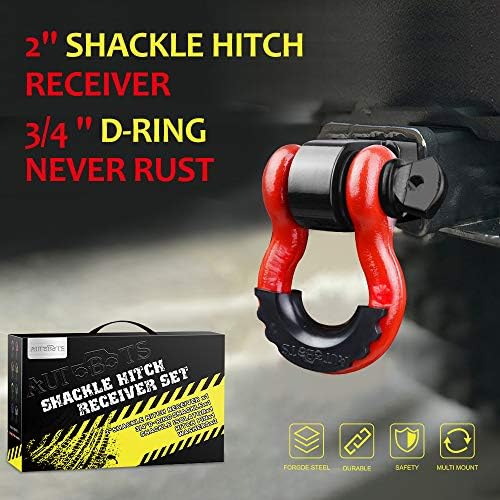 AUTOBOTS Tow Hitch Receiver 2" Shackle Hitch Receiver Red - Image 6