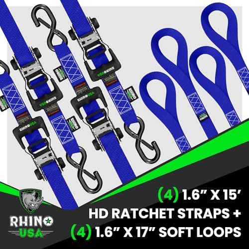 Rhino USA Heavy Duty Ratchet Tie Downs - Image 4