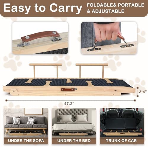 Dog Ramp for Bed, Adjustable Small to Large Dog Ramp for Couch - Image 5