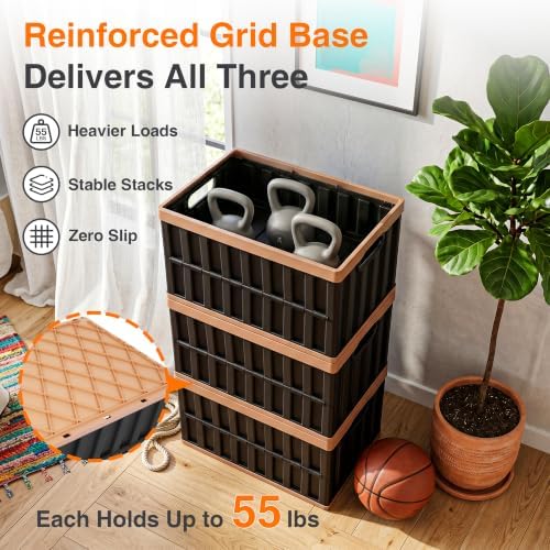 Citylife 4PC 64L Collapsible Storage Bins - Image 3
