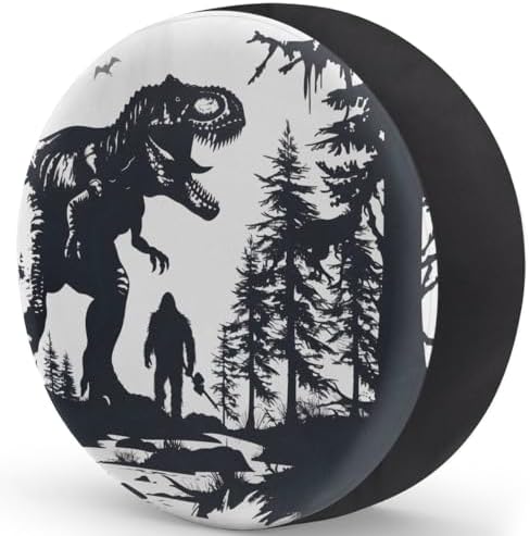 Rv Spare Tire Cover Wheel Bigfoot Dinosaur Mountain Tire Covers Wheel - Image 2