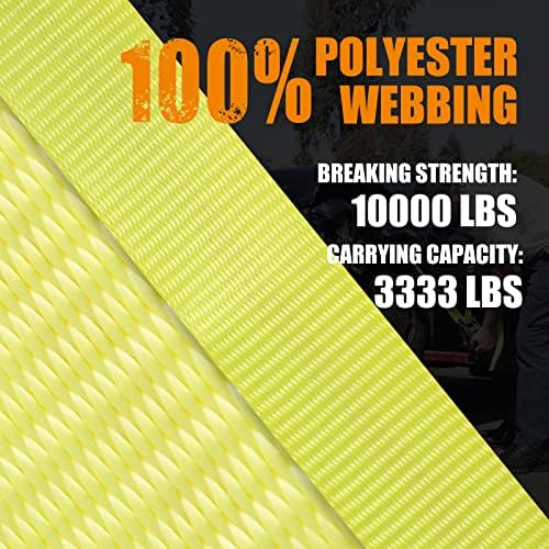 Ratchet Tie Down Straps 4-Pack Heavy Duty 2" x 27' - Image 2