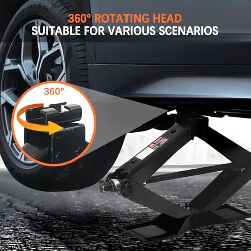 Scissor Car Lift Jack 2.5 Ton for Sedans, MPVs & SUVs, Compact Portable Cross - Image 7