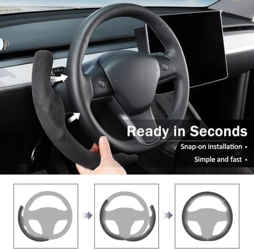 Steering Wheel Cover for Tesla Model 3 2017-2023/ Model Y 2020-2024 - Image 6