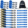 8PK Ratchet Tie Down Straps - 1in x 16feet by Kelived