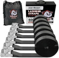 Cartman 1" x 12 ft Lashing Straps, 6 Pack, 600 lb Break Strength by CARTMAN