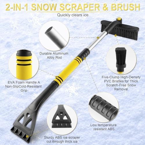 LivTee 32" Extendable Ice Scraper & Snow Brush - Image 4