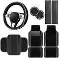 NBTEPEM 10 Pcs Car Floor Mats Full Set Car Accessories, Microfiber Leather by NBTEPEM