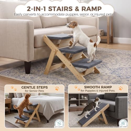 Foldable Pet Stairs with Non-Slip Surface, Portable Dog 3 Steps Ramp - Image 3