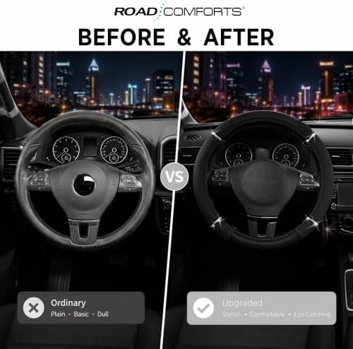 Road Comfort Leather Steering Wheel Cover – Premium Anti-Slip Car Steering - Image 3
