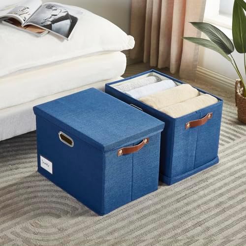 15" Fabric Storage Box with Lids - Image 3