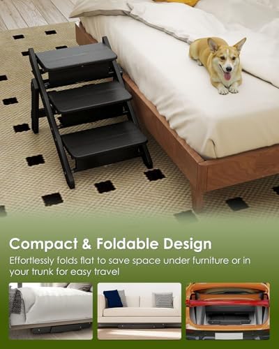 GREENVINES Foldable Dog Stairs & Steps, 2-in-1 HDPE Pet Ramp - Image 6