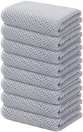 Kitinjoy 100% Cotton Waffle 8-Pack Kitchen Towels, Light Grey by Kitinjoy