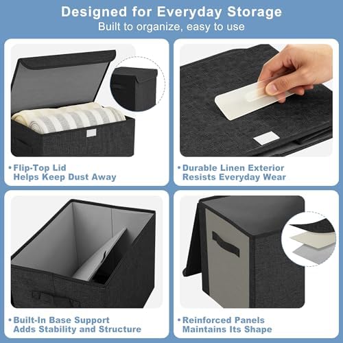 Bagnizer Large 17" 42 Quarts Collapsible Stackable Storage Bins - Image 6