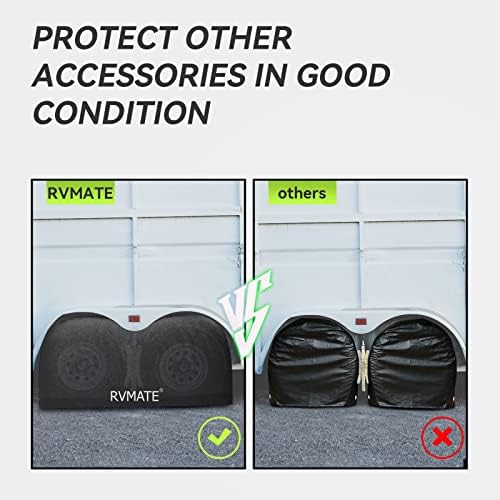 RVMATE RV Tire Covers, Dual Axle Wheel Cover, 1 Pack, Fit 30"-33" Dia. Tire - Image 6